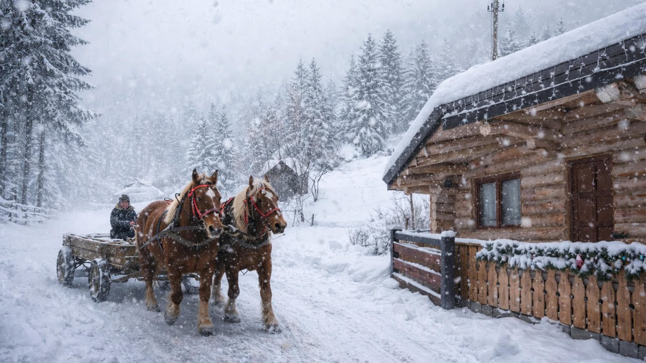 Most Beautiful Romanian Village in Winter ❄️ Maramures 4K