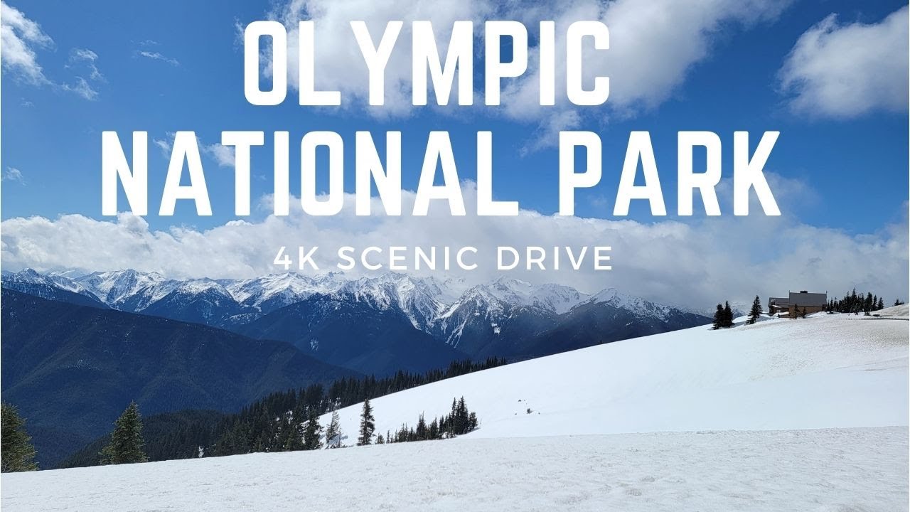4K Scenic Drive - Magnificent Olympic National Park, Hurricane Ridge WA, 4 Seasons in One day