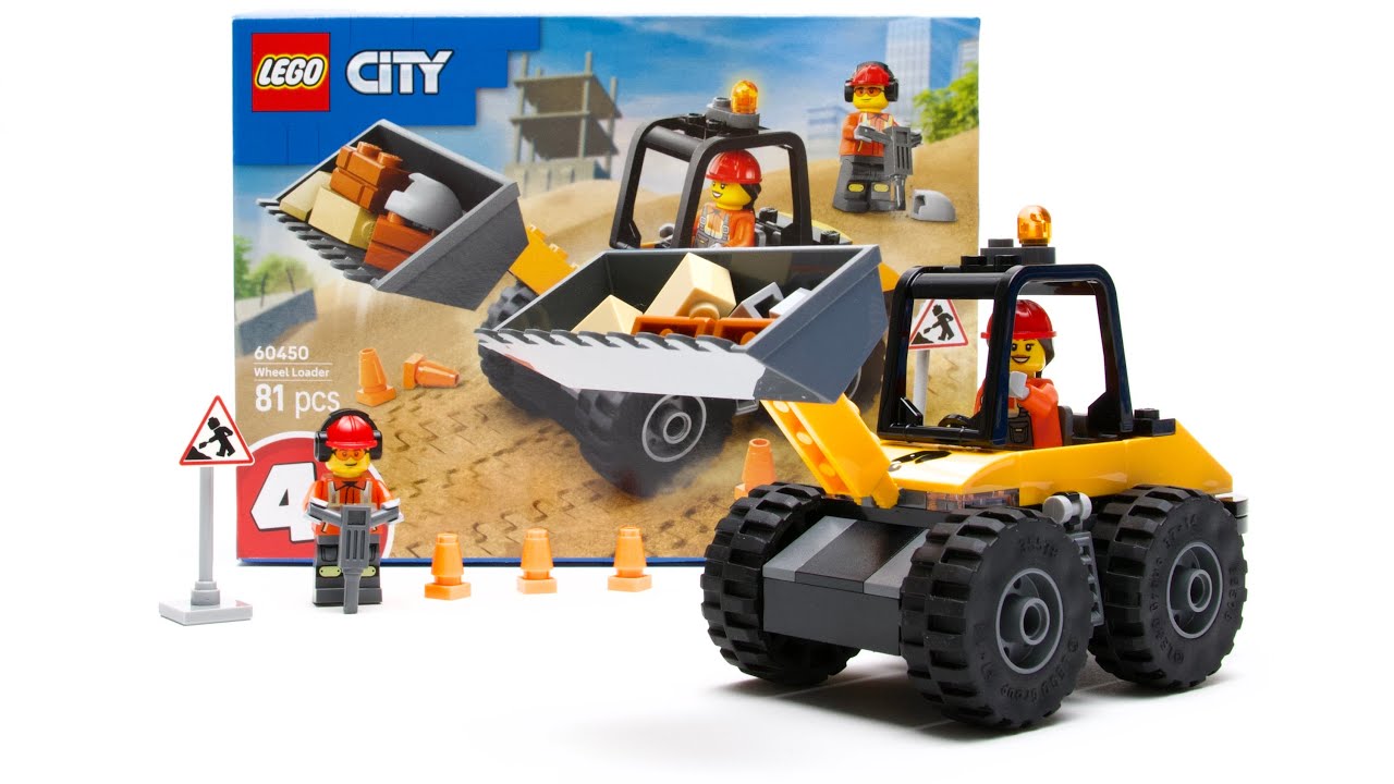 LEGO City Yellow Construction Wheel Loader 60450 - Build