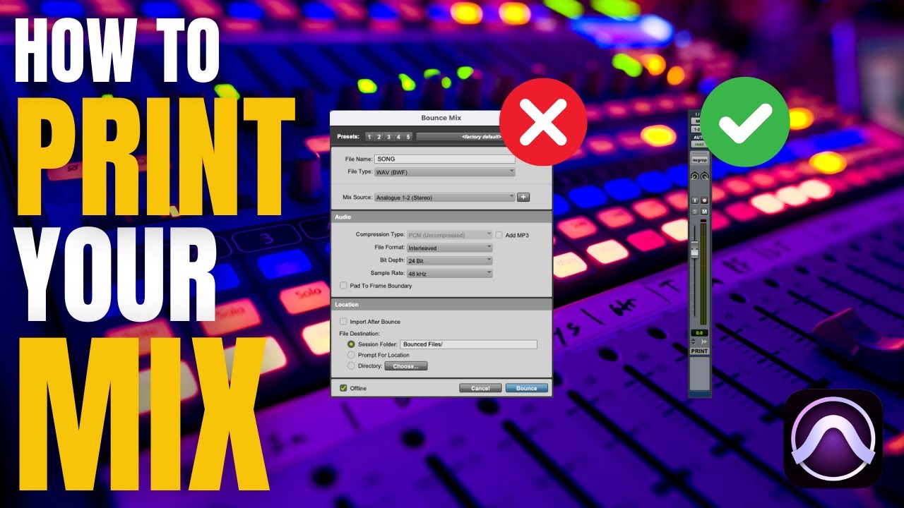 Как печатать свой микс, а не скакать — УЧЕБНОЕ ПОСОБИЕ PRO TOOLS