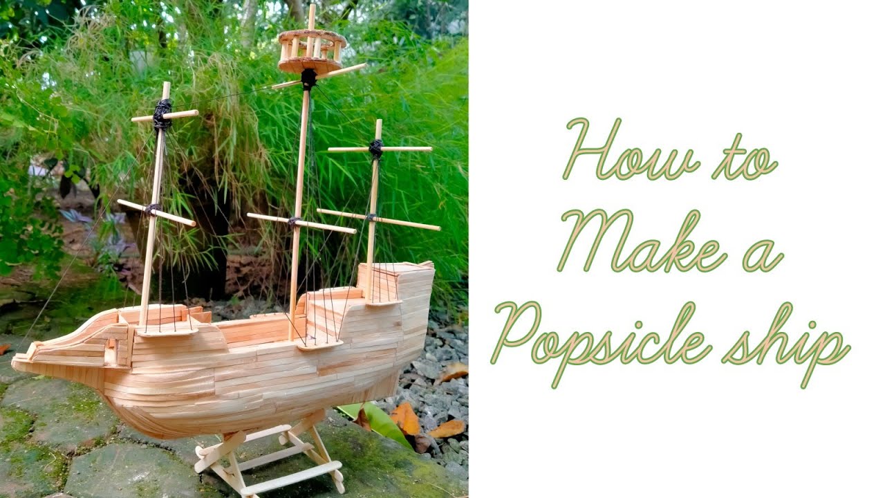 പാത്തേമാരിയിൽ കടലുകടക്കാം..... How to build a popsicle ship?  #popsicle #craft #ship