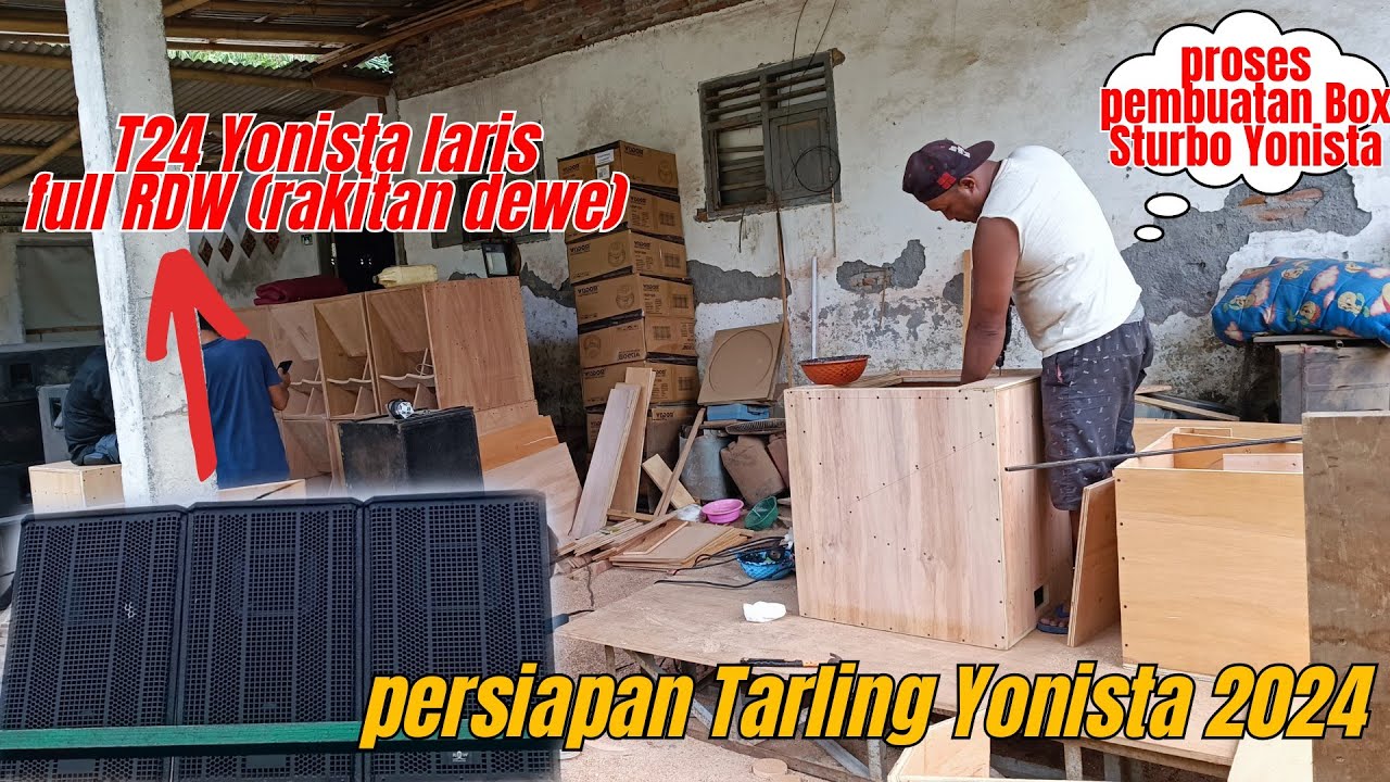 Intip** Amunisi Terbaru Yonista Audio Jember‼️ intip pembuatan Box Sturbo dan Line array balap T24