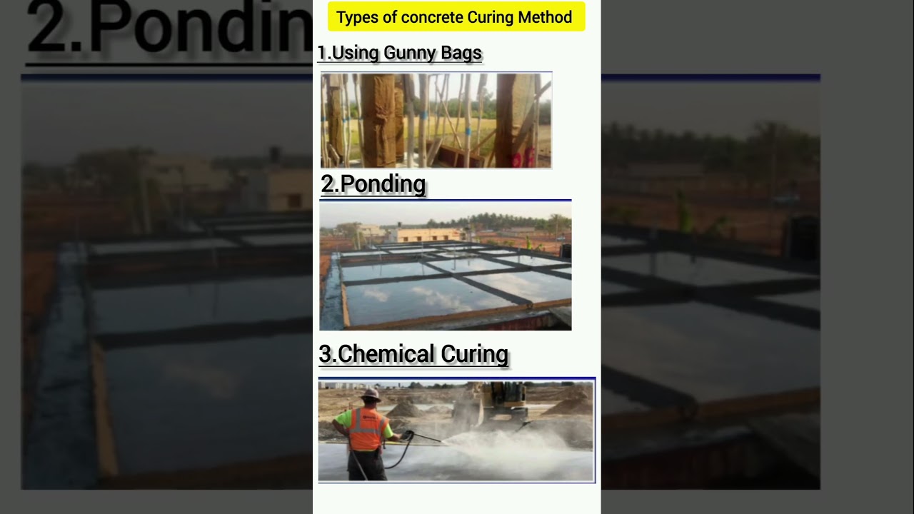 Types of Concrete Curing Method!! #shorts