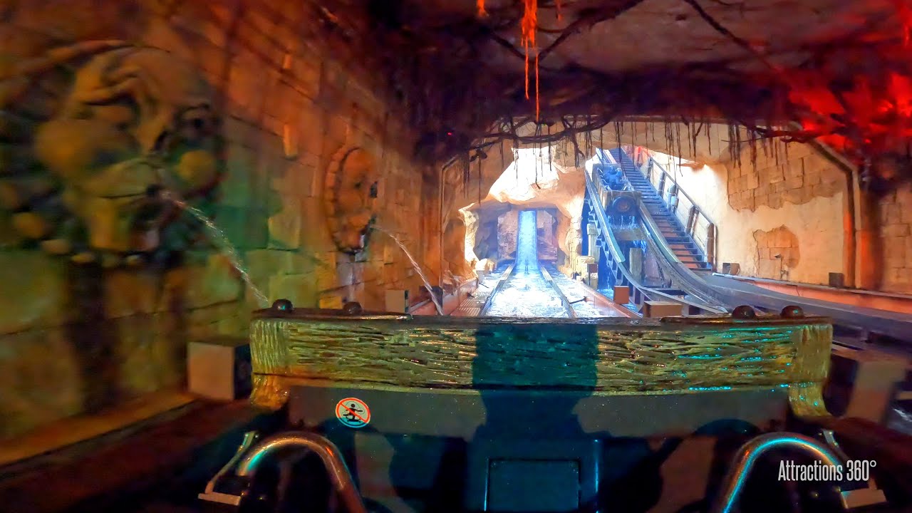 STEEPEST LOG Ride DROP! Chiapas - BEST Themed Log Ride in ALL of Europe! Ancient Ruin Log Ride