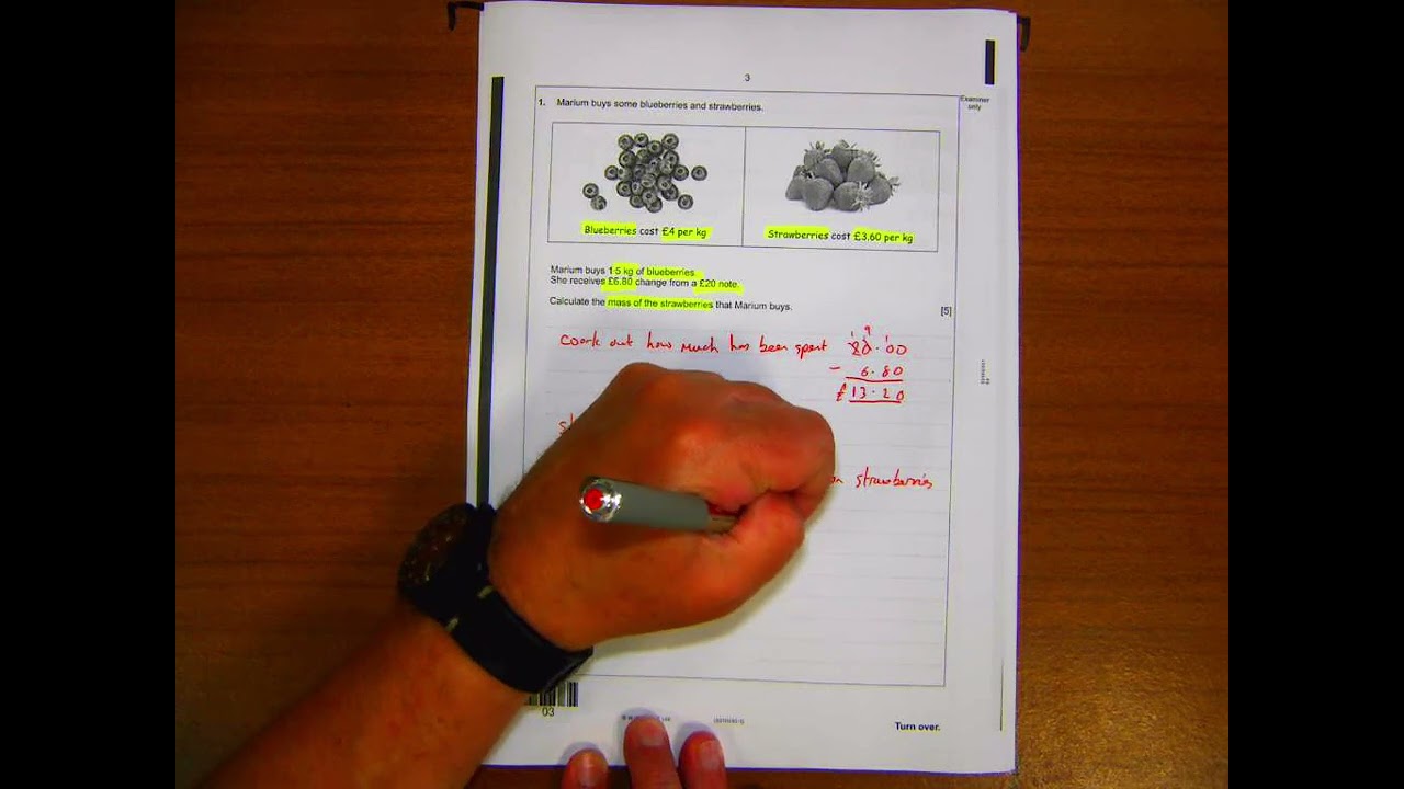 WJEC Intermediate Tier Numeracy Paper 1 November 2020 - Jones Solutions
