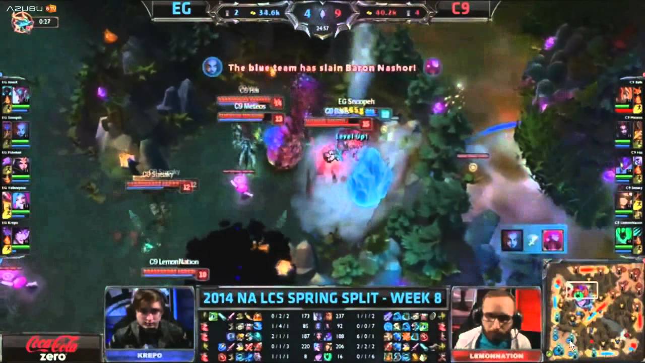 NA LCS - Snoopeh baron steal [EG vs. C9]