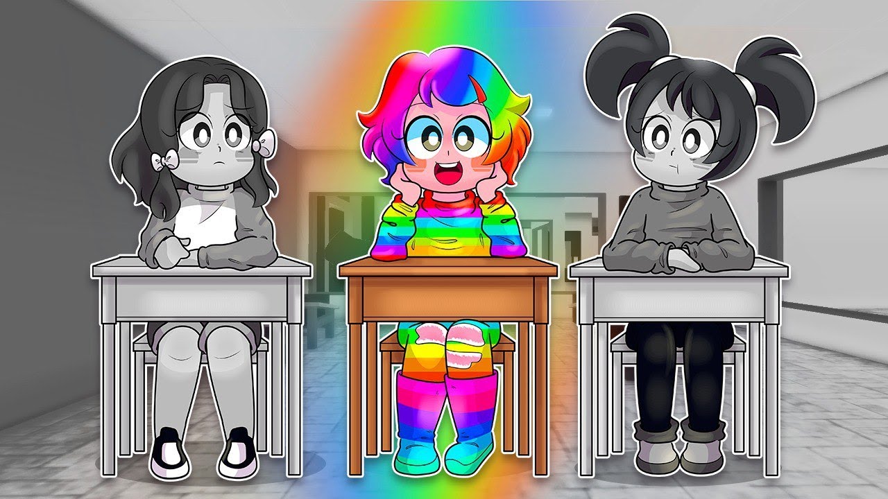 Roblox | Being Rainbow In Black And White Brookhaven!