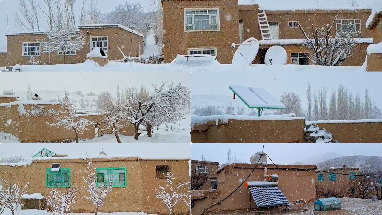 برف باری سه روزه در تمکی☁خدارا هزار مرتبه شکر🙏