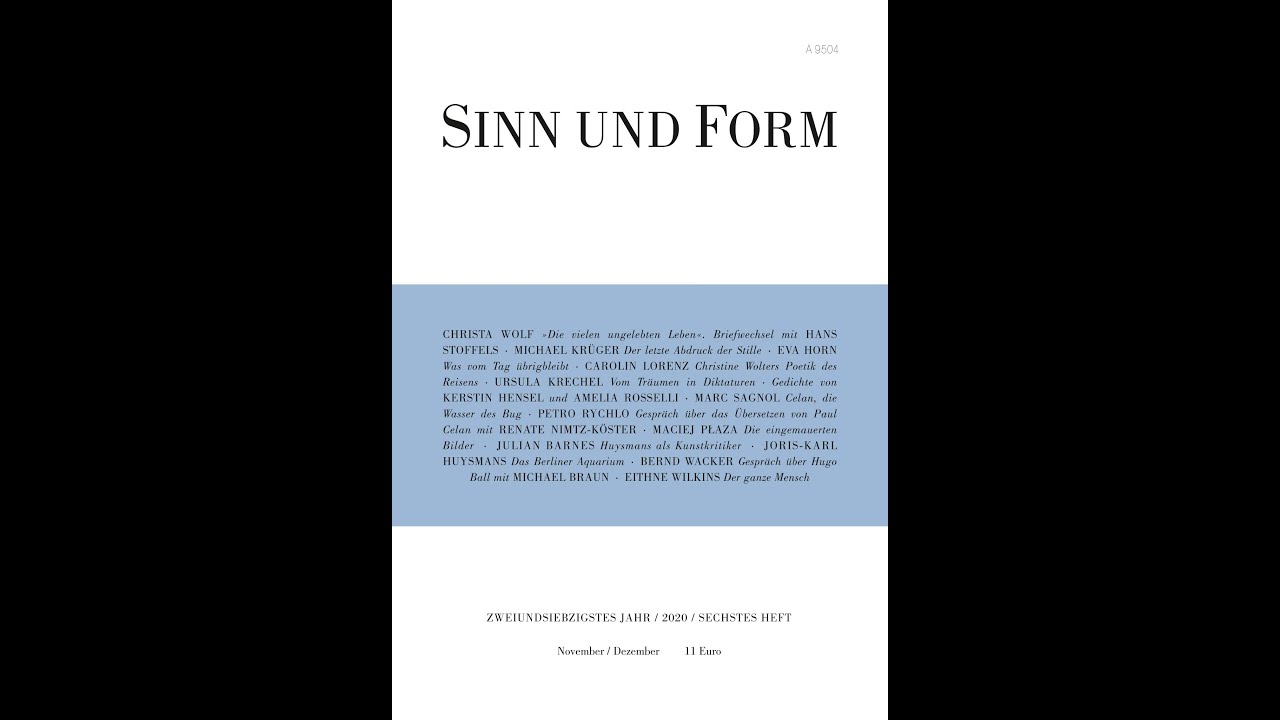 Christa Wolf &raquo;Die vielen ungelebten Leben&laquo;. Briefwechsel mit Hans Stoffels