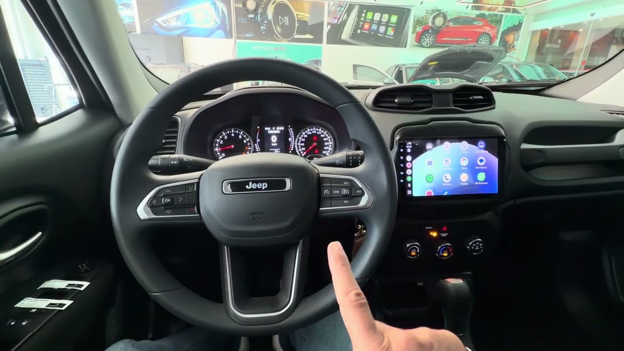 Jeep Renegade 2026 Películas, Central 9” e Sensor traseiro - ArtsomAuto 