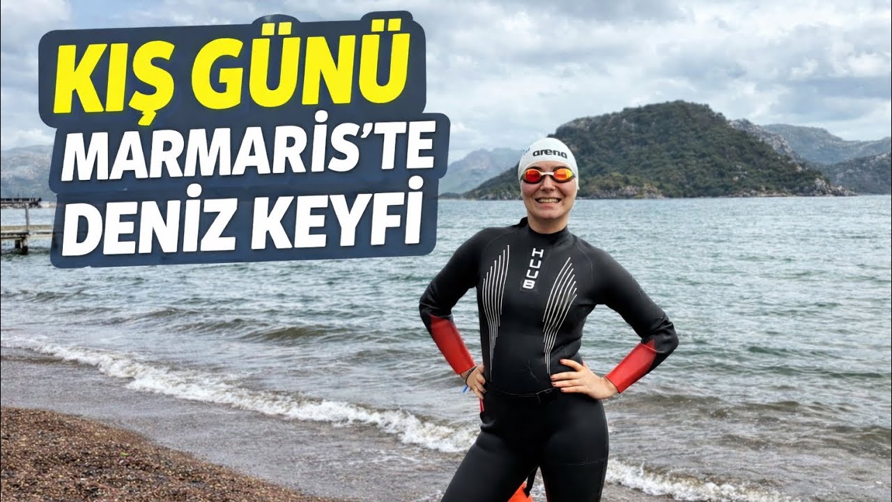 Kış Günü Marmaris’te Deniz Keyfi | Soğuk Havada Denize Girdik😊