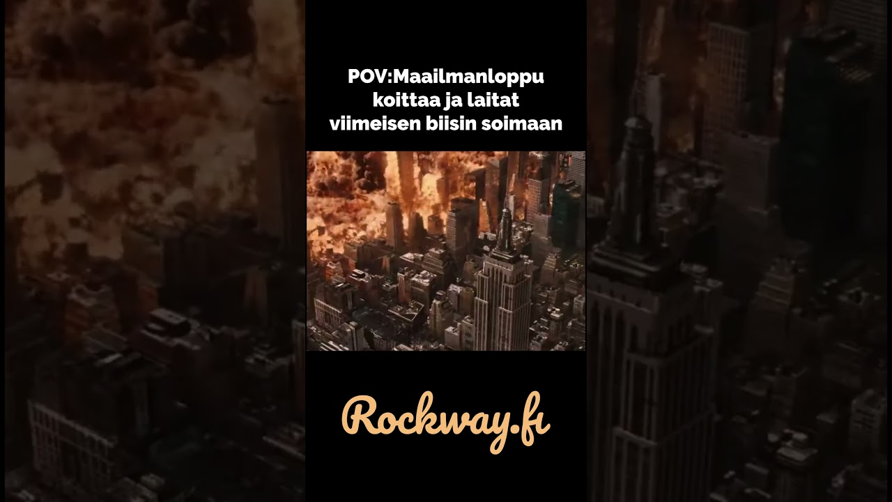 POV: Maailmanloppu koittaa ja laitat viimeisen biisin soimaan