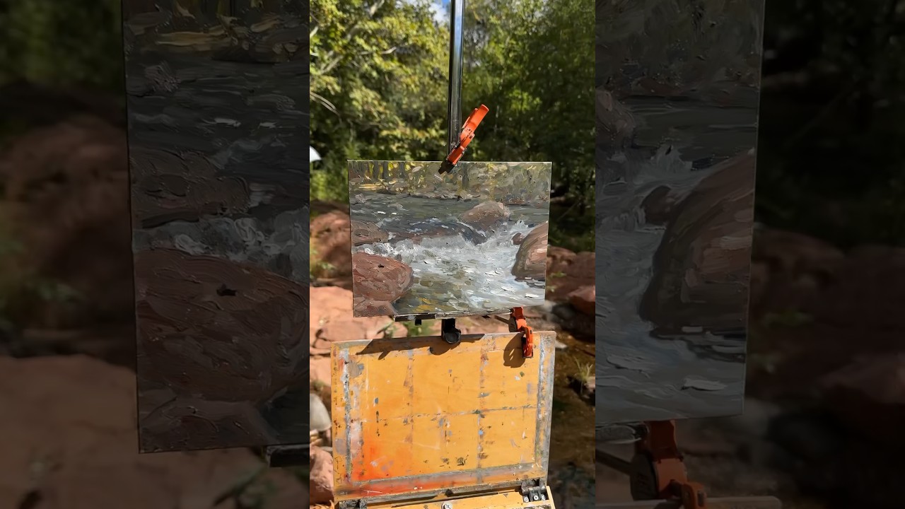 Plein Air Painting a Rocky Creek #pleinair #painting #allaprima