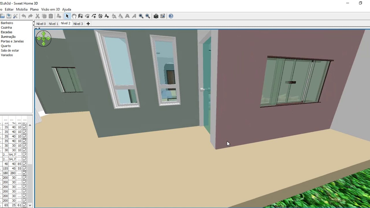 SWEET HOME 3D como filmar por dentro do projeto 3D