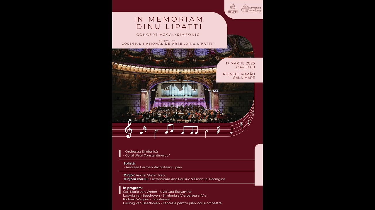 IN MEMORIAM DINU LIPATTI - Colegiul Național de Arte „Dinu Lipatti” - 2025