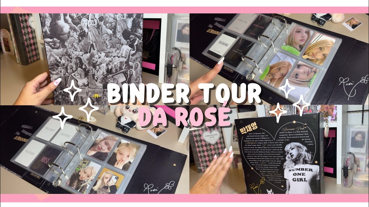 📓 Binder Tour - Mostrando minha coleção de photocards da Rosé (Blackpink) | lua