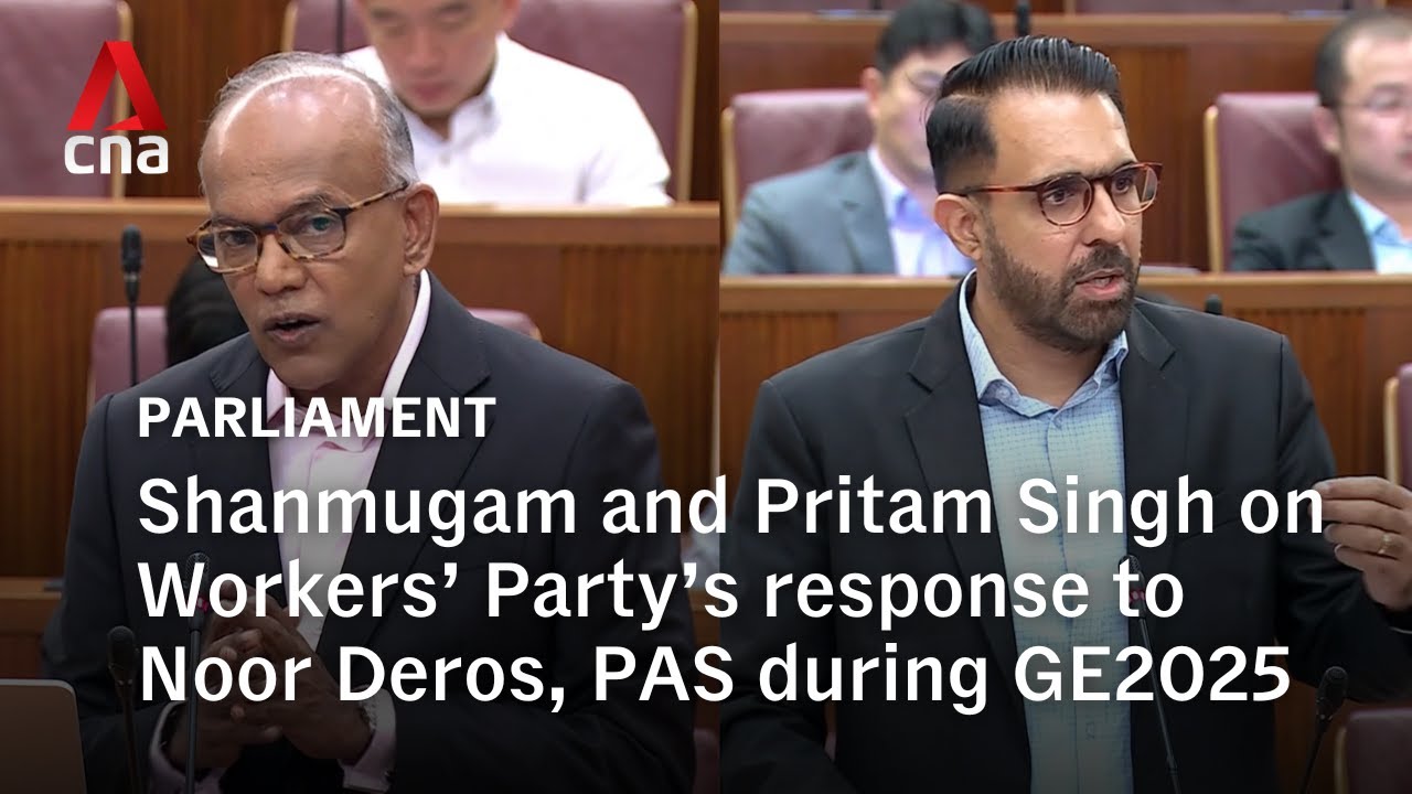 Shanmugam and Pritam Singh on Workers’ Party’s response to Noor Deros, PAS during GE2025