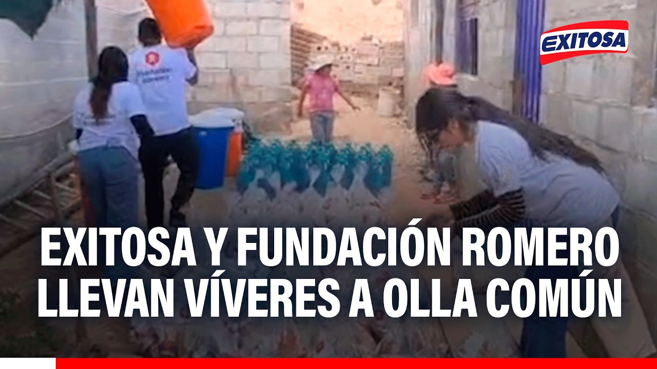 🔴🔵 Exitosa y Fundación Romero llevan víveres a olla común 