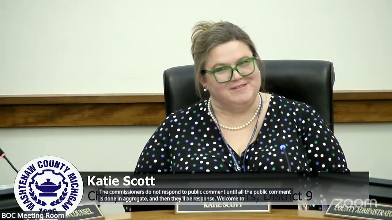Washtenaw County Board of Commissioners Working Session and Board Meeting March 18, 2026