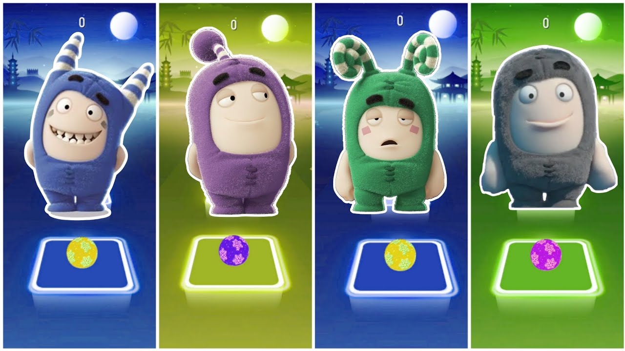 Oddbods Food Vs Oddbods Jeff  Vs Oddbods Zee Vs Oddbods Pogo - Tiles Hop Edm Rush 🎶