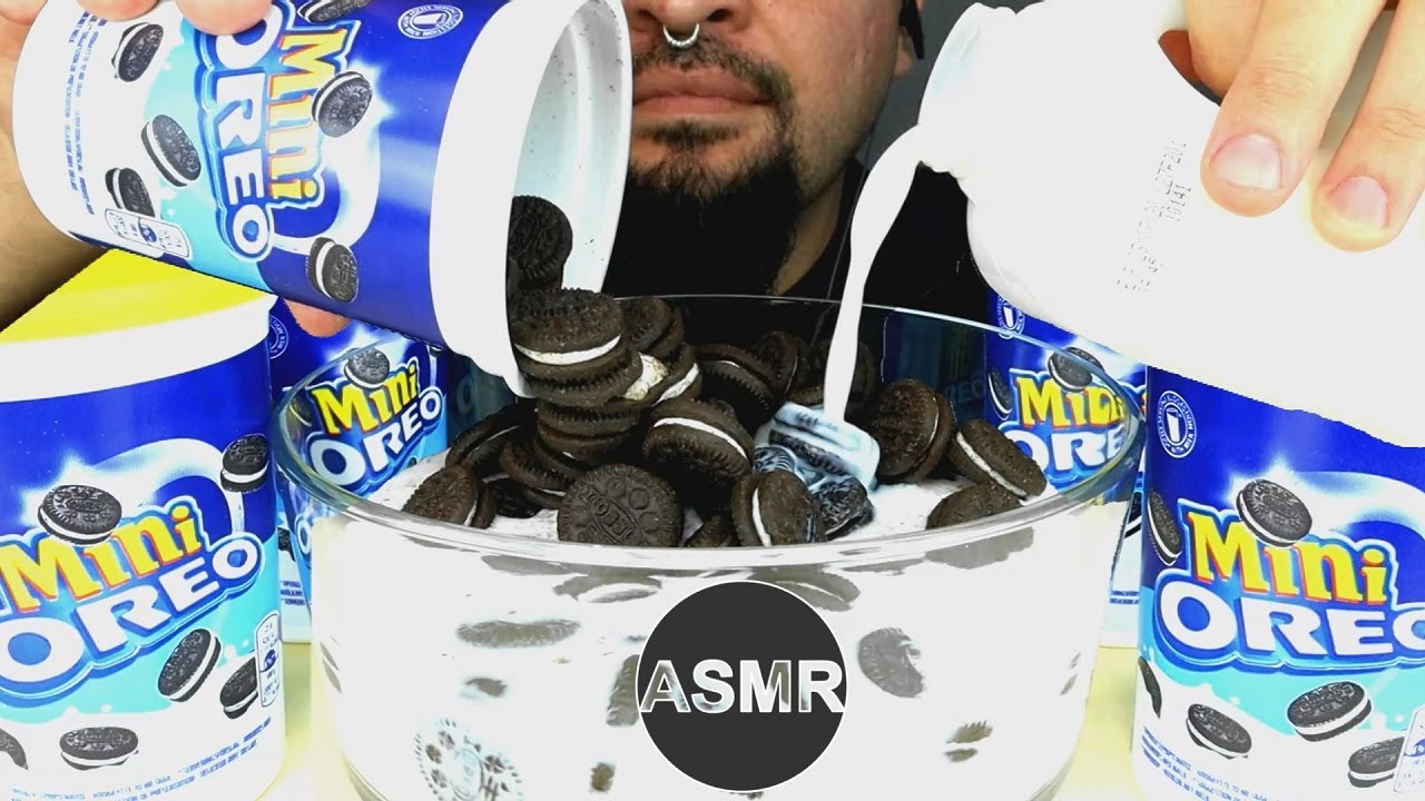 ASMR OREOS DROWNED IN MILK MUKBANG (No Talking) EATING SOUNDS