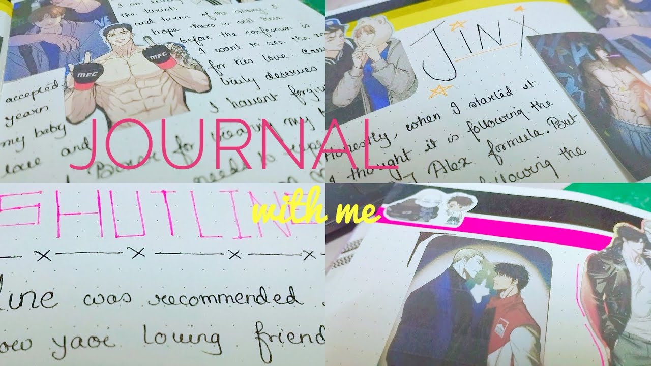 🌻Manhwa Journal with me | Jinx 🩷 and Shutline 🍀webtoon spread