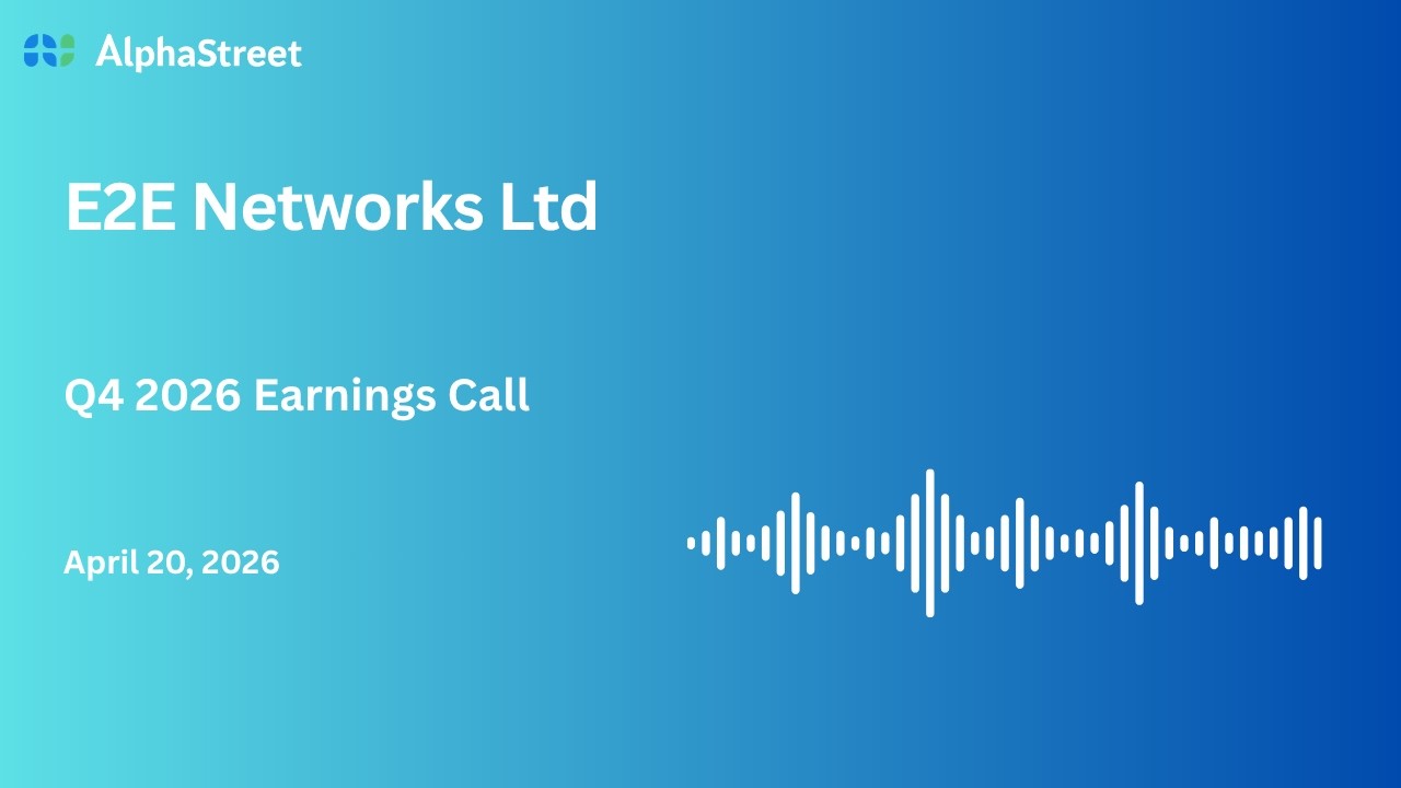 Конференц-звонок по итогам 4 квартала 2025-2026 финансового года компании E2E Networks Ltd.