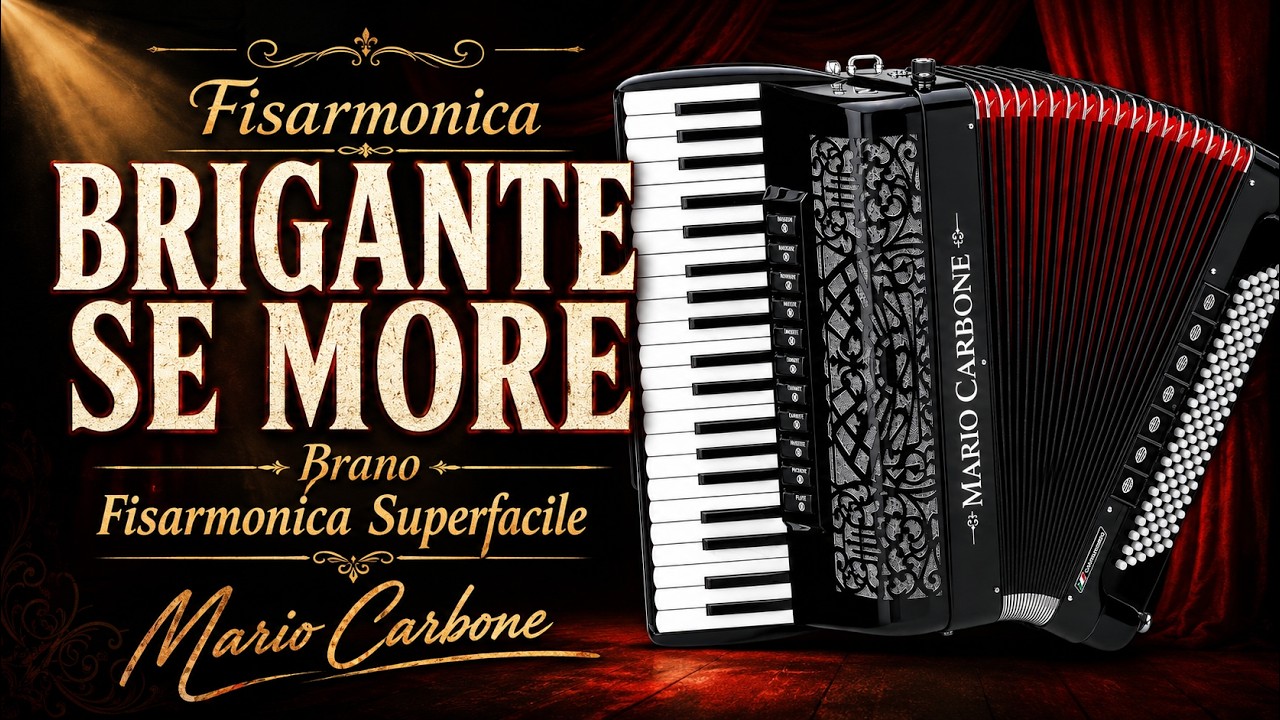 Fisarmonica -  BRIGANTE SE MORE - Brano -  Fisarmonica Superfacile -