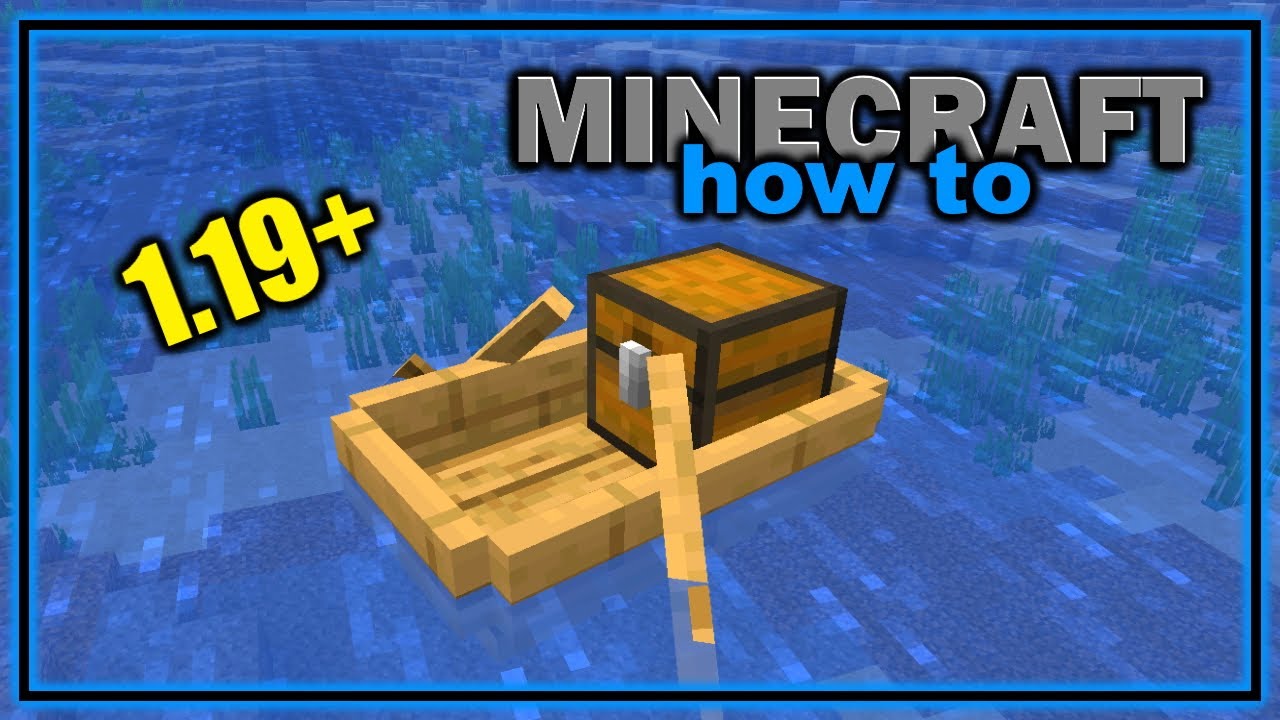 How to Craft and Use a Boat With Chest! (1.19+) | Easy Minecraft Tutorial