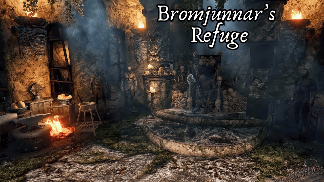Убежище древнего нордского Бромьюнаара, мод Skyrim Home, для Xbox и ПК (AE/SE/LE)