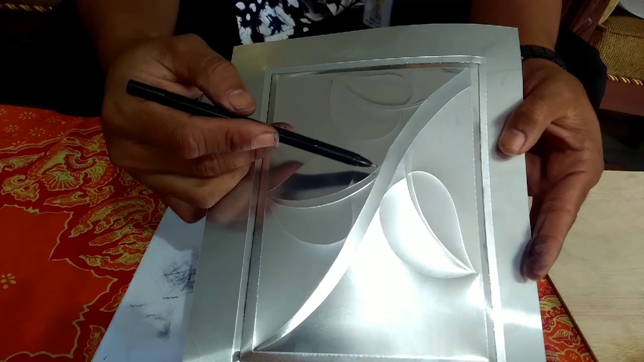 Tutorial ukir plat aluminium menggunakan Bolpoin