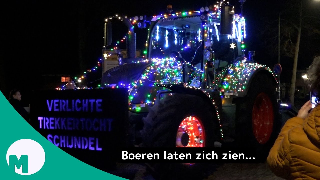 Boeren laten zich zien bij verlichte trekkertocht I Omroep Meierij