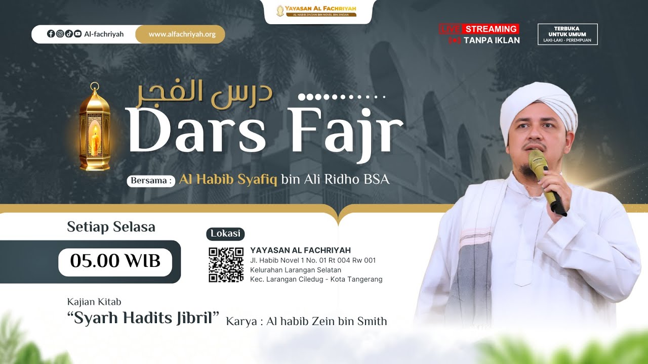 🔴LIVE Dars Fajr Bersama Habib Syafiq bin Ali Ridho BSA | Bab Shalat Jum'at #29