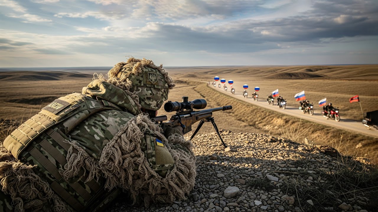 Украинский снайпер &laquo;Азова&raquo; в 3800 метрах от российской мотоциклетной колонны на востоке Донецка