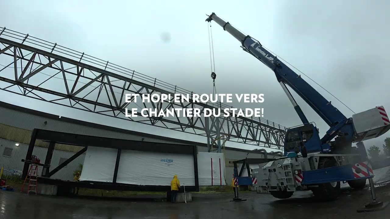 De l'usine au chantier  Le nouvel anneau technique du Stade olympique