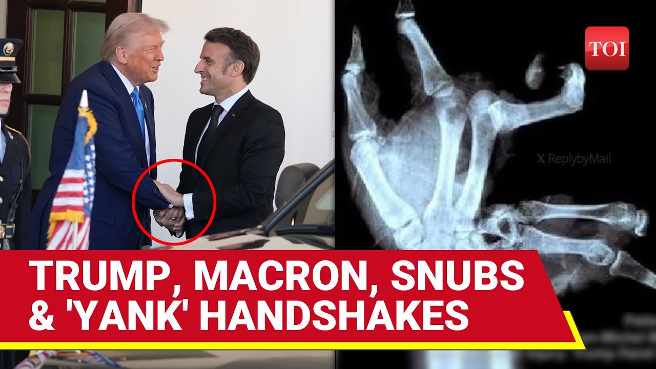 Trump, Macron's 'Tug-Of-War' Outside White House Breaks Internet: Awkward Moments From Meeting Viral