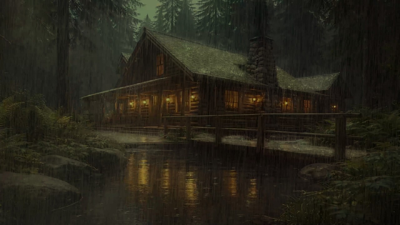 Fall Asleep Instantly 🌧️ Powerful Rain & Thunder in the Midnight Woods