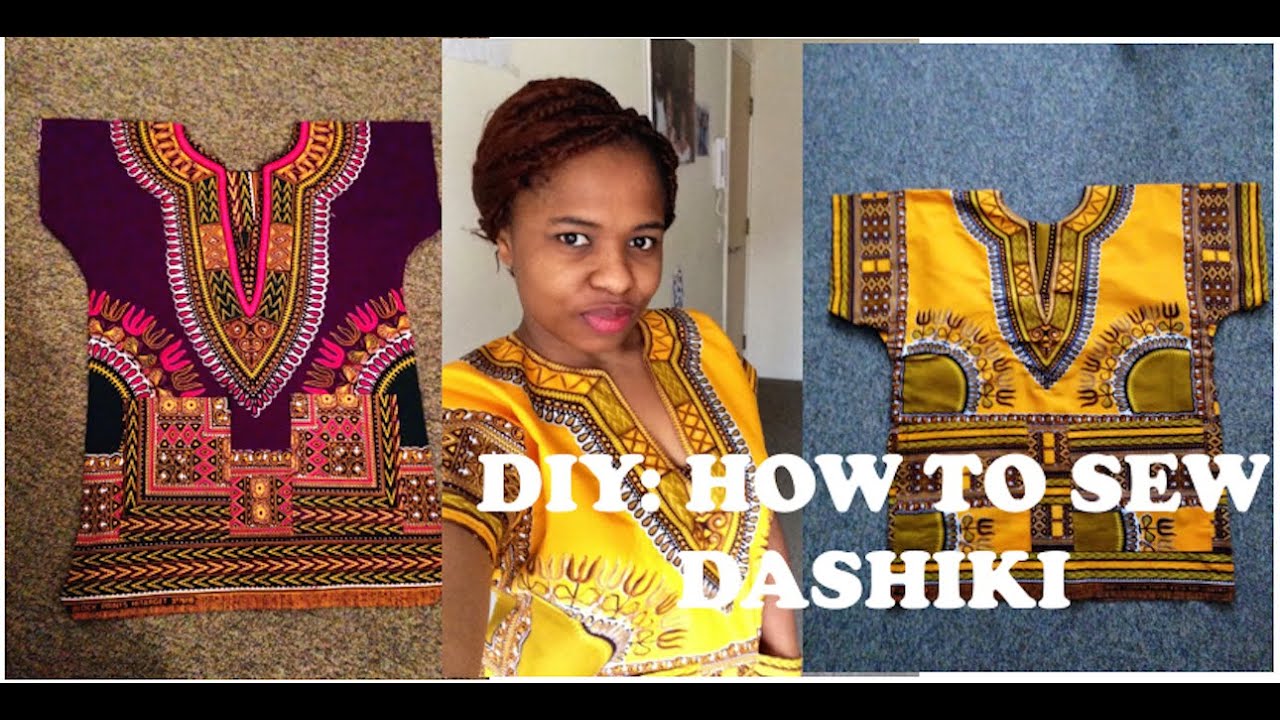 ✂️ DIY: HOW TO MAKE A DASHIKI TOP WITH POCKETS....ANKARA IN 4 MINS