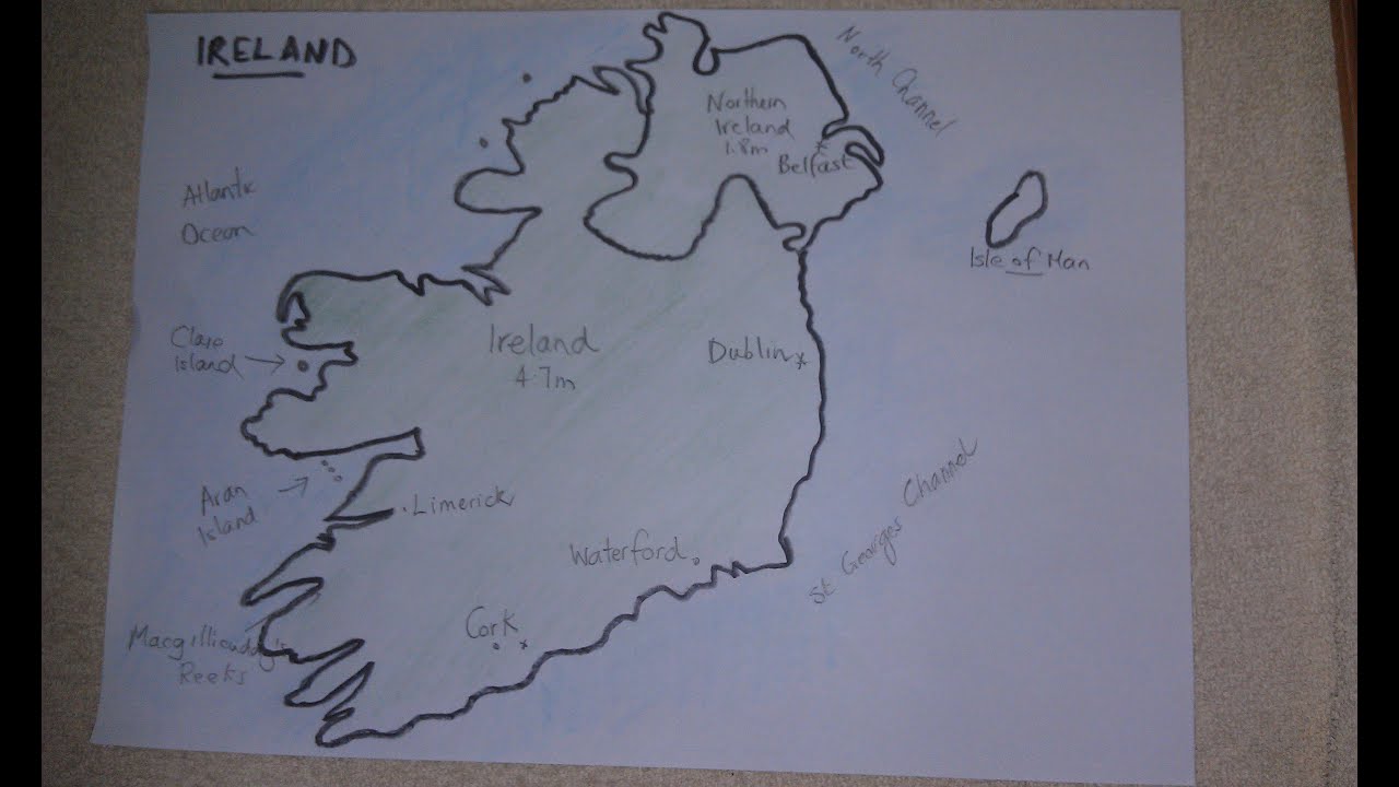 ASMR - Map of Ireland - Australian Accent - Chewing Gum & Describing in a Quiet Whisper