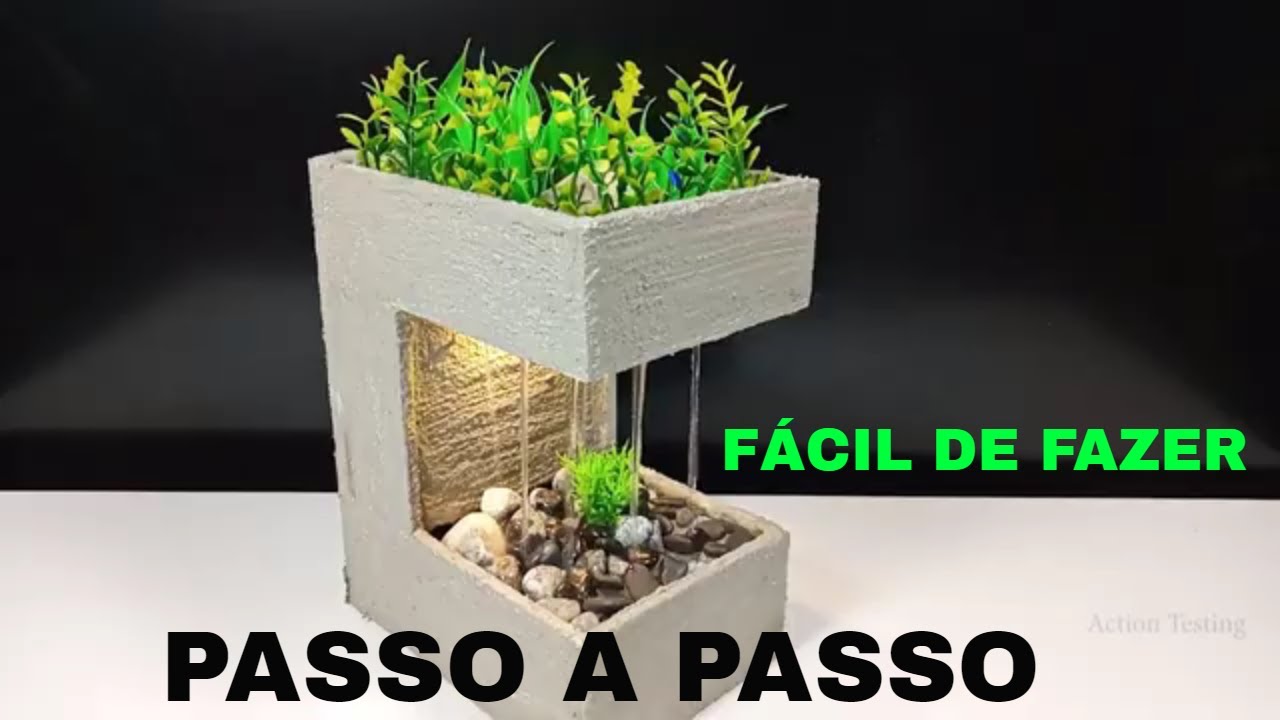 Como fazer mini FONTE de cimento e isopor - Passo a Passo