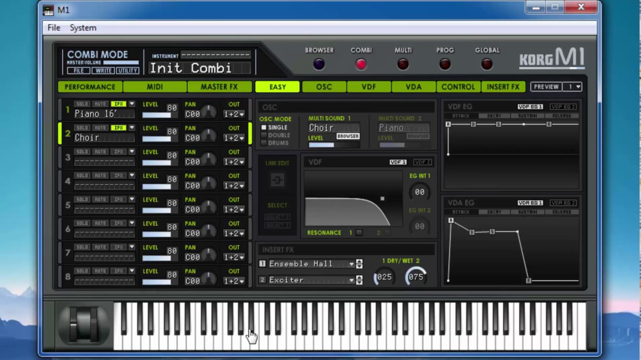 Cómo cargar sonidos  y guardar combinaciones en KORG  M1 Legacy (SUPER FÁCIL)