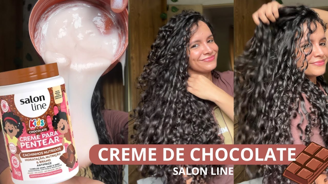 TESTEI O CREME DE CHOCOLATE DA SALON LINE
