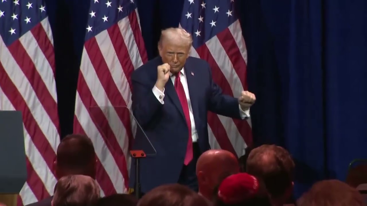 Donald Trump dances after 90-minute rambling speech