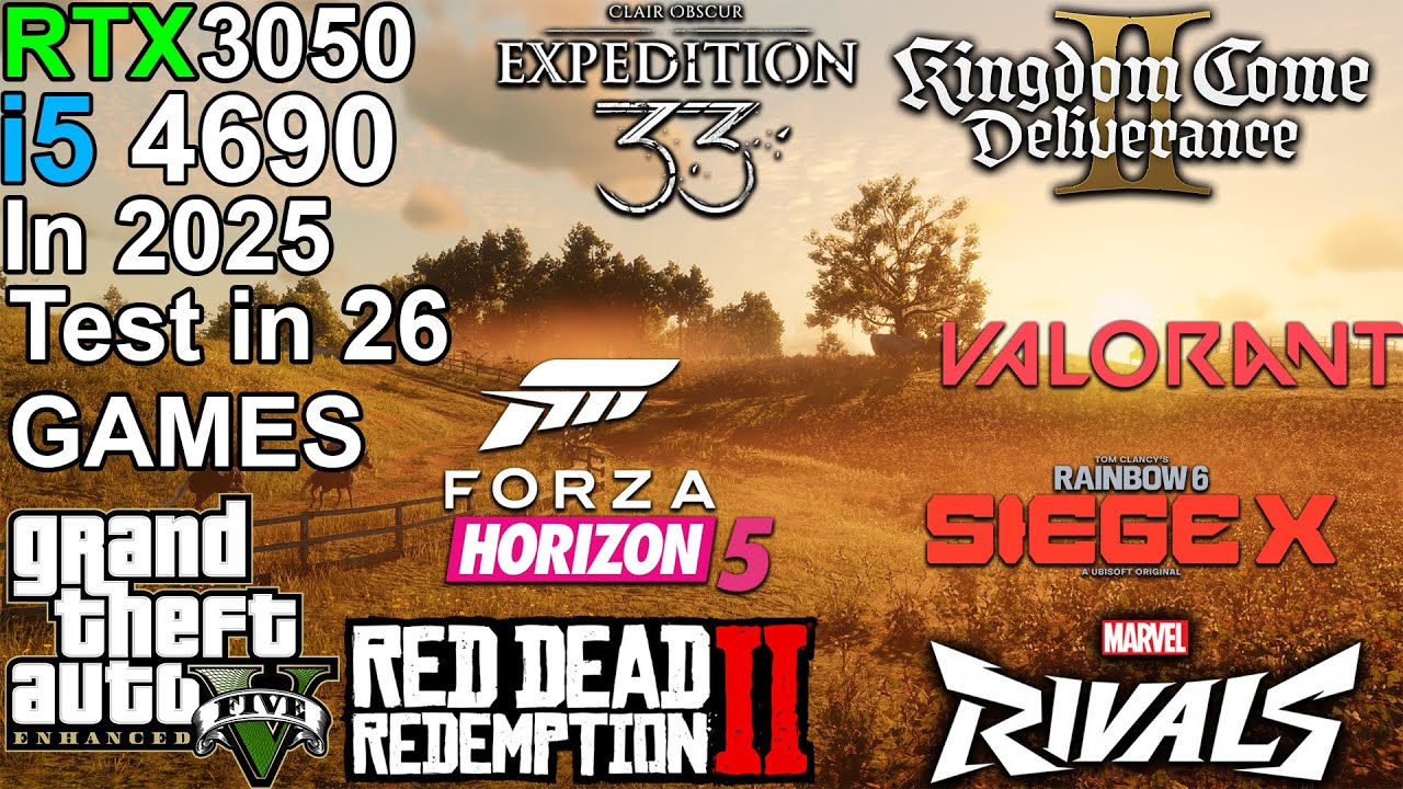 RTX 3050 + i5 4690 in 2025 - Test 26 Games