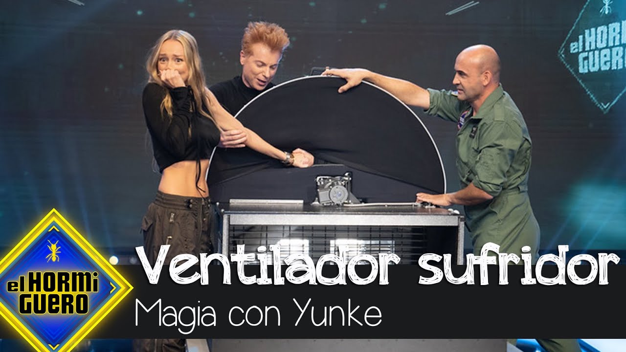Yunke hace sufrir a Ester Expósito con este espeluznante ventilador - El Hormiguero