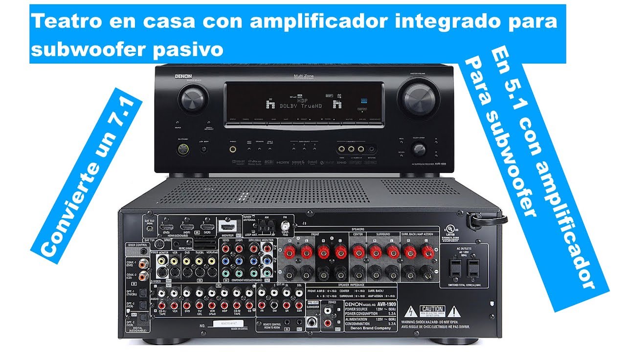 Usar subwoofer passivo en sistema 7.1 usando la zona 2 para darle potencia