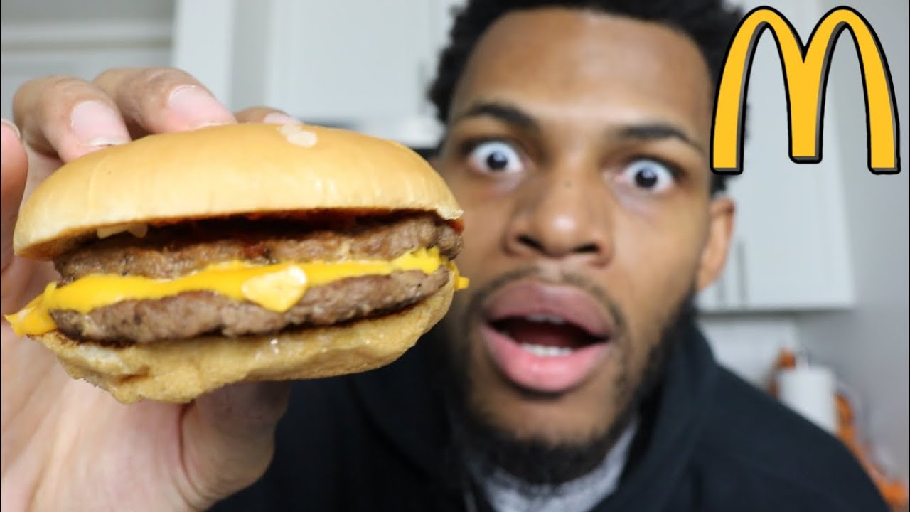 EATING MCDONALDS MC DOUBLE!!!!