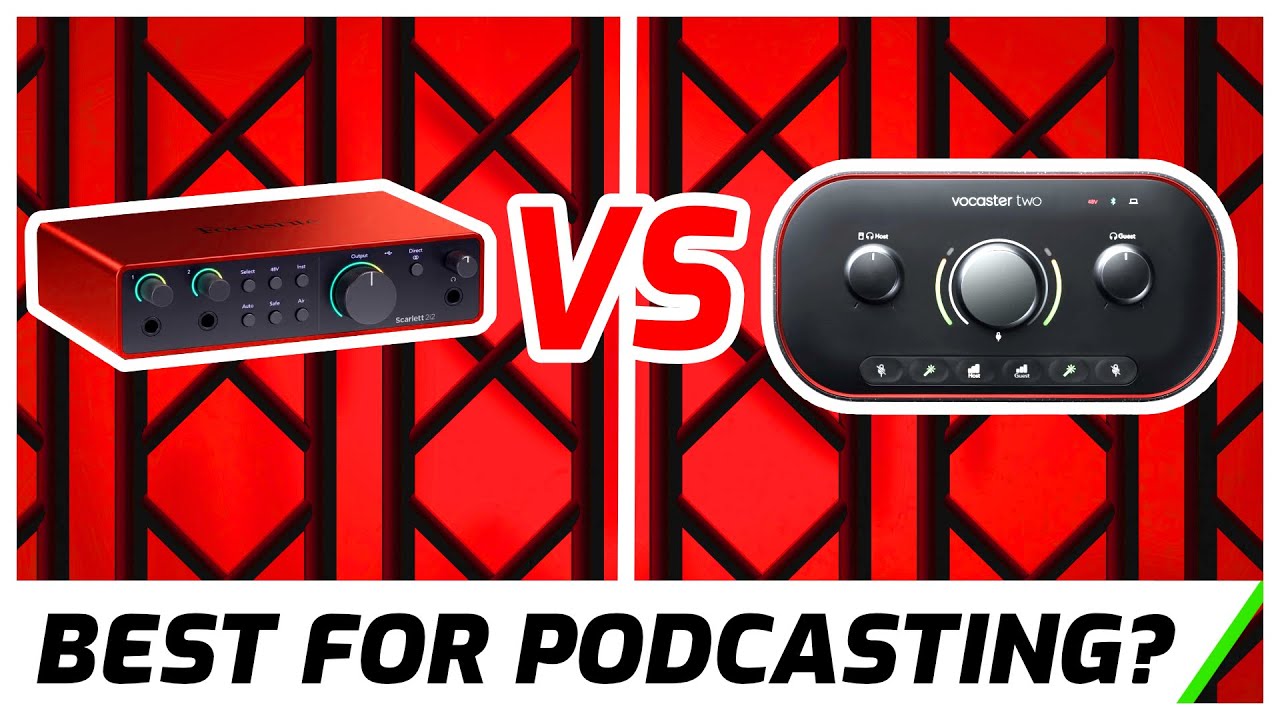 Focusrite Scarlett 2i2 против Vocaster Two | Что лучше для вас?