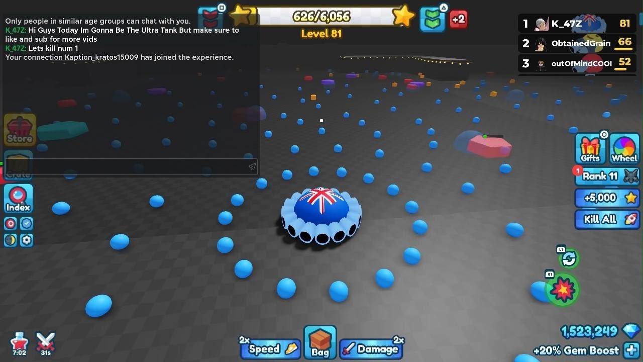 I used the Ultra Tank in Tank Game and its insanely OP!!!!!!!!!