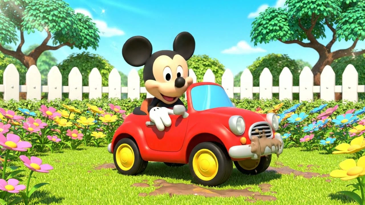 Mickey Mouse’s Car Rolled Into the Mud | Nursery Rhymes for Kids & Baby Songs
